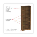 ALERA VA638232WA Alera Valencia Series Bookcase, Six-Shelf, 31.75w x 14d x 80.25h, Modern Walnut
