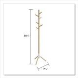 SAFCO PRODUCTS 4265WH Resi Standing Coat Tree, 6 Hook, 17.25w x 17.25d x 69.5h, White