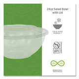 ECO-PRODUCTS,INC. EP-SB24 Renewable and Compostable Salad Bowls with Lids, 24 oz, Clear, Plastic, 50/Pack, 3 Packs/Carton