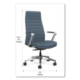HON COMPANY CEUW0PU93C9P Cofi Executive High Back Chair, Supports up to 300 lb, Nimbus Seat, Nimbus Back, Polished Aluminum Base