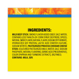 CONAGRA FOODS Slim Jim® 20900656 Beef and Cheese Meat Sticks, 1.5 oz, 18/Carton