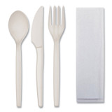 WNA, INC. EPS005 EcoSense Renewable PSM Wrapped Cutlery Kit, White, 250/Carton