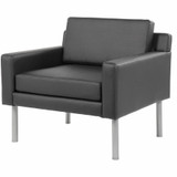 Norstar Office Products Inc Boss 8001BK Boss Antimicrobial Vinyl Lounge Chair