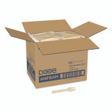 GEORGIA PACIFIC Dixie® ANFBAM Bamboo Cutlery, Mediumweight Fork, Paper, Light Golden, 100/Pack, 10 Packs/Carton