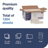 SCA TISSUE Tork® 101298 Xpress Extra Soft Multifold Towel, 2-Ply, 9.12 x 12.8, White, 94 Towels/Pack,16 Packs/Carton