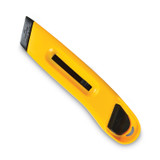 CONSOLIDATED STAMP COSCO 091467 Plastic Utility Knife with Retractable Blade and Snap Closure, 6" Plastic Handle, Yellow