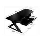 3M/COMMERCIAL TAPE DIV. SD70B Precision Standing Desk, 42" x 23.2" x 6.2" to 20", Black