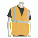 PROTECTIVE INDUSTRIAL PRODUCTS INC PIP 302MVGOR2X ANSI Class 2 Hook and Loop Safety Vest, 2X-Large, Hi-Viz Orange