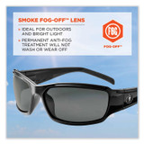 TENACIOUS HOLDINGS, INC. ergodyne® 51033 Skullerz Thor Safety Glasses, Black Nylon Impact Frame, Anti-Fog Smoke Polycarbonate Lens