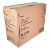 FABRI-KAL RD16 Recycleware Round Deli Container, 16 oz, 4.6" Diameter x 3" h, Clear, Plastic, 500/Carton