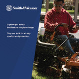 SMITH AND WESSON & 19836 Code 4 Safety Glasses, Black Polycarbonate Frame, Smoke Polycarbonate Lens, 12/Box