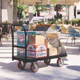 SUNCAST CORPORATION Commercial® PDPT2448 Resin Platform Truck, 1,600 lb Capacity, 24.25 x 52.25 x 41, Black