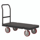 SUNCAST CORPORATION Commercial® PDPT2448 Resin Platform Truck, 1,600 lb Capacity, 24.25 x 52.25 x 41, Black