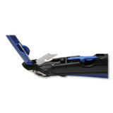 CONSOLIDATED STAMP COSCO 091524 Easycut Self-Retracting Cutter with Safety-Tip Blade, Holster and Lanyard, 6" Plastic Handle, Black/Blue