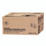 BOARDWALK FS150B Antimicrobial Foodservice Wipers, 1-Ply, 12 x 21, Blue, 150/Carton