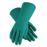 TRADEX INTERNATIONAL AMBITEX® NTL650XLHDG Pro N650 Series Flock-Lined Nitrile Rubber Gloves, 13" Long, X-Large, Green, 12 Pairs