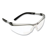 3M/COMMERCIAL TAPE DIV. 1137500000 BX Molded-In Diopter Safety Glasses, 2.0+ Diopter Strength, Silver/Black Frame, Clear Lens