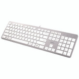 ADESSO INC AKB730UW AKB-730UW Keyboard, Silver/White