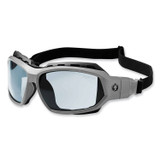 TENACIOUS HOLDINGS, INC. ergodyne® 56180 Skullerz Loki Safety Glasses/Goggles, Matte Gray Nylon Impact Frame, Indoor/Outdoor Polycarbonate Lens