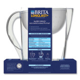 CLOROX SALES CO. Brita® 36515 Pacifica Pitcher with Longlast+ Filter, 0.63 gal, White/Clear