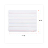 UNIVERSAL OFFICE PRODUCTS 43911 Lap/Learning Dry-Erase Board, Manuscript Penmanship Ruled, 11.75" x 8.75", White Surface, 6/Pack