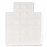 DEFLECTO CORPORATION CM1K112OCB OceanMat Carpet Chair Mat for Flat Pile Carpeted Floors, Rectangular with Lip, Straight Edges, 36" x 48", Clear