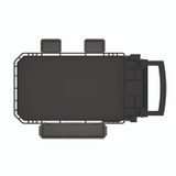 SUNCAST CORPORATION Commercial® PUCHD1937 Heavy Duty Plus Utility Cart, Plastic, 2 Shelves, 6 Bins, 500 lb Capacity, 19.5" x 41.78" x 34.81", Black