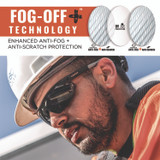 TENACIOUS HOLDINGS, INC. ergodyne® 59035 Skullerz SKOLL Anti-Scratch/Anti-Fog Safety Glasses, Matte Black Nylon Impact Frame, Smoke Polycarbonate Lens