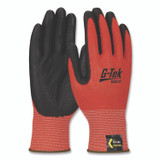 PROTECTIVE INDUSTRIAL PRODUCTS INC G-Tek® 09K1640M KEV Hi-Vis Seamless Knit Kevlar Gloves, EN388: 4X31, Medium, Red/Black, Pair