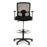 ALERA ET4614 Alera Etros Series Mesh Stool, Supports Up to 275 lb, 25.19" to 35.23" Seat Height, Black