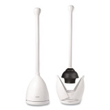 OXO 12241700 Good Grips Toilet Plunger and Canister, 24" Plastic Handle, 6" dia, White