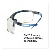 3M/COMMERCIAL TAPE DIV. SF3701XSGAB SecureFit Protective Eyewear, 3700 OTG Series, Blue Plastic Frame, Clean Polycarbonate Lens