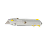 STANLEY BOSTITCH 10-499 Quick-Change Utility Knife with Twine Cutter and (3) Retractable Blades, 6.38" Metal Handle, Gray