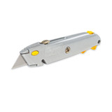 STANLEY BOSTITCH 10-499 Quick-Change Utility Knife with Twine Cutter and (3) Retractable Blades, 6.38" Metal Handle, Gray
