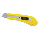 STANLEY BOSTITCH 10280 Standard Snap-Off Knife, 18 mm Blade, 6.75" Plastic Handle, Yellow