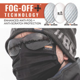 TENACIOUS HOLDINGS, INC. ergodyne® 59135 Skullerz SAGA Anti-Scratch Enhanced Anti-Fog Safety Glasses, Frameless, Smoke Single Lens