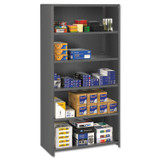 TENNSCO ESPC62436MGY Closed Commercial Steel Shelving, Six-Shelf, 36w x 24d x 75h, Medium Gray