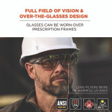 TENACIOUS HOLDINGS, INC. ergodyne® 55103 Skullerz OSMIN Safety Glasses, Matte Black Polycarbonate Frame, Indoor/Outdoor Polycarbonate Lens