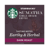 STARBUCKS COFFEE COMPANY 12565254CT Sumatra Coffee K-Cups, Sumatra, 0.4 oz K-Cup, 96/Box