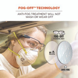 TENACIOUS HOLDINGS, INC. ergodyne® 50061 Skullerz DELLENGER Anti-Fog Safety Glasses, Adjustable Temples, Black Nylon Impact Frame, Clear Polycarbonate Lens