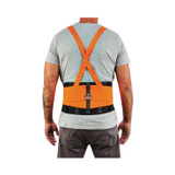 TENACIOUS HOLDINGS, INC. ergodyne® 11888 ProFlex 100HV Economy Hi-Vis Spandex Back Support Brace, 4X-Large, 52" to 58" Waist, Black/Orange