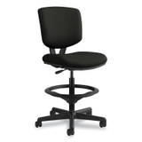 HON COMPANY 5705SB11T Volt Series Leather Adjustable Task Stool, Supports Up to 275 lb, 22.88" to 32.38" Seat Height, Black