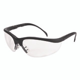 MCR SAFETY KD110BX Klondike Safety Glasses, Matte Black Frame, Clear Lens, 12/Box
