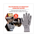 TENACIOUS HOLDINGS, INC. ergodyne® 10464 ProFlex 7030 ANSI A3 PU Coated CR Gloves, EN388: 4X42C, 9" Long, Large, Gray, Pair
