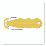 KLEVER INNOVATIONS Kutter™ PLS100Y Kurve Blade Plus Safety Cutter, 5.75" Plastic Handle, Yellow, 10/Box