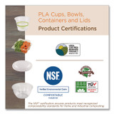 WORLD CENTRIC BOLCS24 PLA Lids for Fiber Bowls, 7.5" Diameter x 1" h, Clear, Plastic, 300/Carton