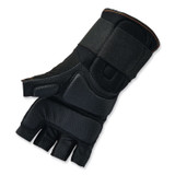 TENACIOUS HOLDINGS, INC. ergodyne® 17714 ProFlex 910 Half-Finger Impact Gloves + Wrist Support, EN388: 1121X, 12.5" Long, Large, Black, Pair