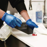 AMMEX CORPORATION GloveWorks® by IVBPF48100 Industrial Vinyl Gloves, Powder-Free, X-Large, 3 mil Thick, 9.5" Long, Blue, 100/Box, 10 Boxes/Carton