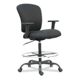 ALERA MT4610 Alera Mota Series Big and Tall Stool, Supports Up to 450 lb, 28.74" to 32.67" Seat Height, Black