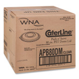 WNA, INC. APB80DM Caterline Pack n' Serve Plastic Lids, Dome Lid, 10" Diameter x 1.38" h, Clear, 25/Carton